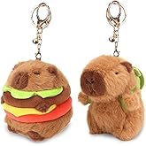 CHDBLOCK 2 Pcs Capybara Plush Keychain Toy, Capybara Stuffed Animals, 7.3 Inch Capybara Plush Toy, Capybara Pendant for Backpack Birthday Gift