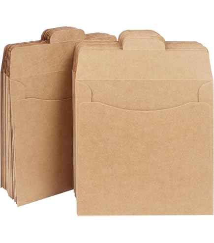 Amazon.com: Neil Enterprises Inc. Silver Paper CD or DVD and Business Card  Holder Sleeve