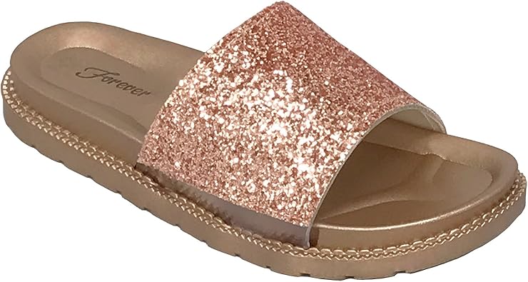 glitter flatform sandals