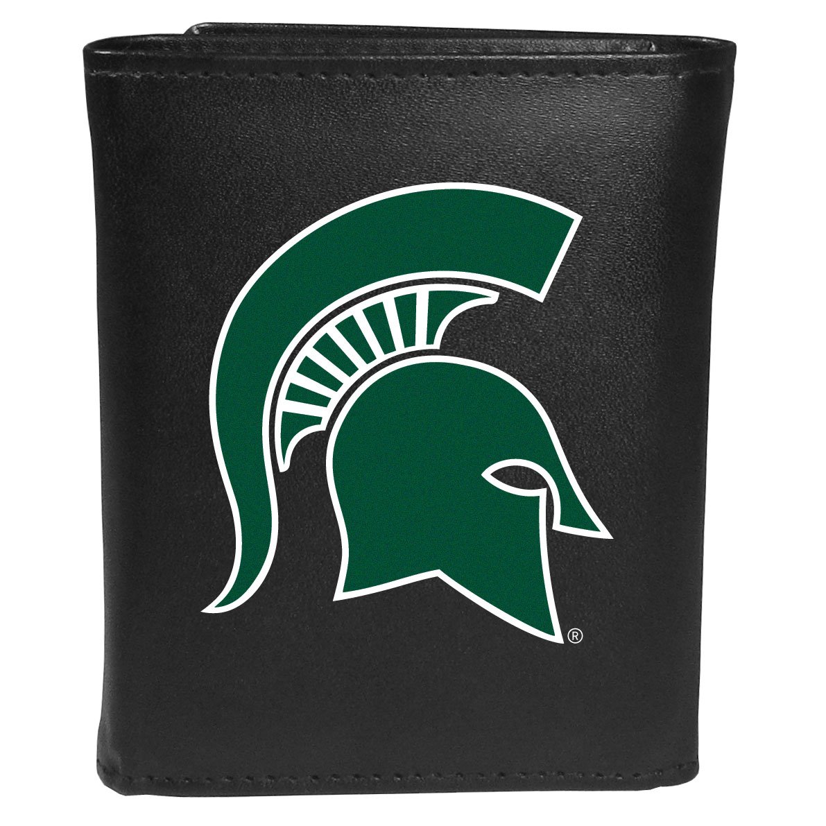 Siskiyou Sports NCAA Michigan State Spartans Tri-fold Wallet Large Logo, Black