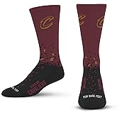 For Bare Feet NBA Unisex Kids Nba Spray Zone Crew Sock Youth