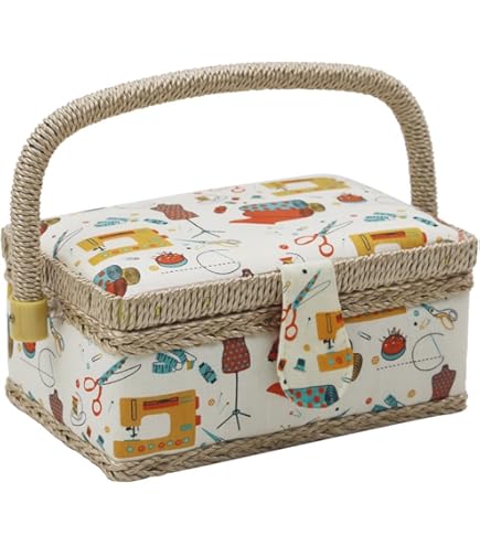 CDL Hand Stitched Mini Basket チャーム付き Amazon.com: Dritz Small Sewing Supplies Filled Embroidery