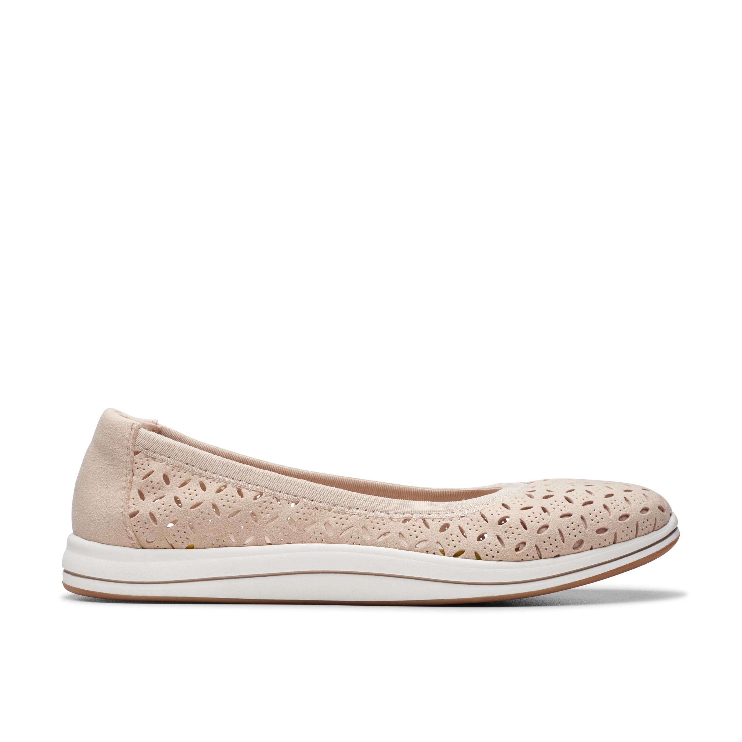 Condition photo showing As Is for clarks cloudsteppers women's breeze roam, light sand textile, 6 medium us