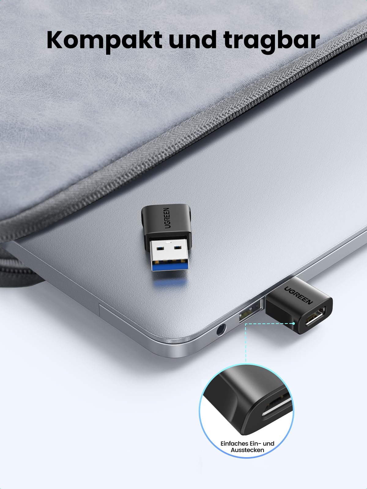 UGREEN USB C Adapter, 10Gbps USB C Buchse zu A Stecker Adapter Kompatibel Mit iPhone 17/16/15 Serie, iPad, Galaxy S24/S23 Serie, Laptops, Carplay usw (3 Stück) 7