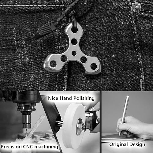 TI-EDC Titanium Triangle Keychain Tool in Oman Whizz