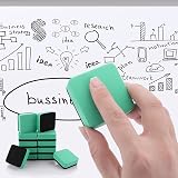 Cobee Mini Dry Erase Erasers 12pcs Magnetic Whiteboard Eraser Green view 7