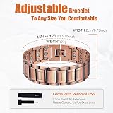 Jeracol 99.99% Copper Bracelet for Men 3X Magnetic Adjustable Gift Box view 9