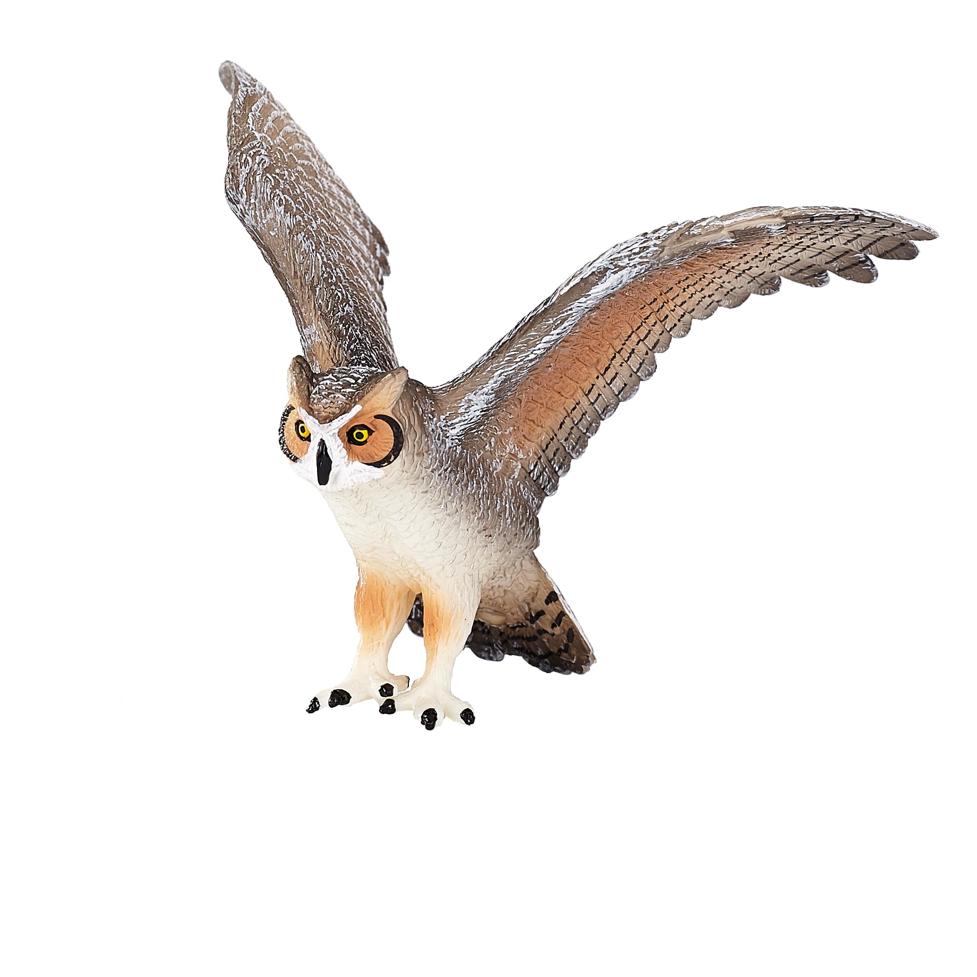 MOJO - Great Horned Owl | Hand-Painted Toy Figure | Woodland Collection | True to Life & Highly Detailed | Designed in UK