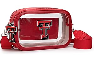 Montana West NCAA Clear Bag for Stadium Events Handbags for Sports Fans with Adjustable Nylon Strap,Card Pocket & Team Logo