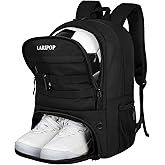 LARIPOP Soccer Backpack,Soccer Bag with Ball Holder and Shoe Compartment,Sports Equipment Training Bags Fits Basketball