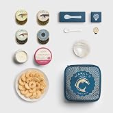 MARKY'S Essential Caviar Tasting Gift Set - 0.5 oz / 14 g (Pack of 4) | Kaluga Amber, Hackleback, Osetra Royal, Paddlefish, Cocktail Blini, Сreme Fraiche, Spoon, Plate &amp; Tin Opener &amp; Cooler Bag