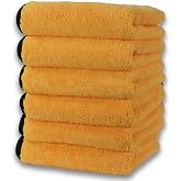Simple Houseware Professional Grade Microfiber Towels for Car, 16" x 24" | 6 Pack, 440 GSM, Dual-Sided Scratch-Free