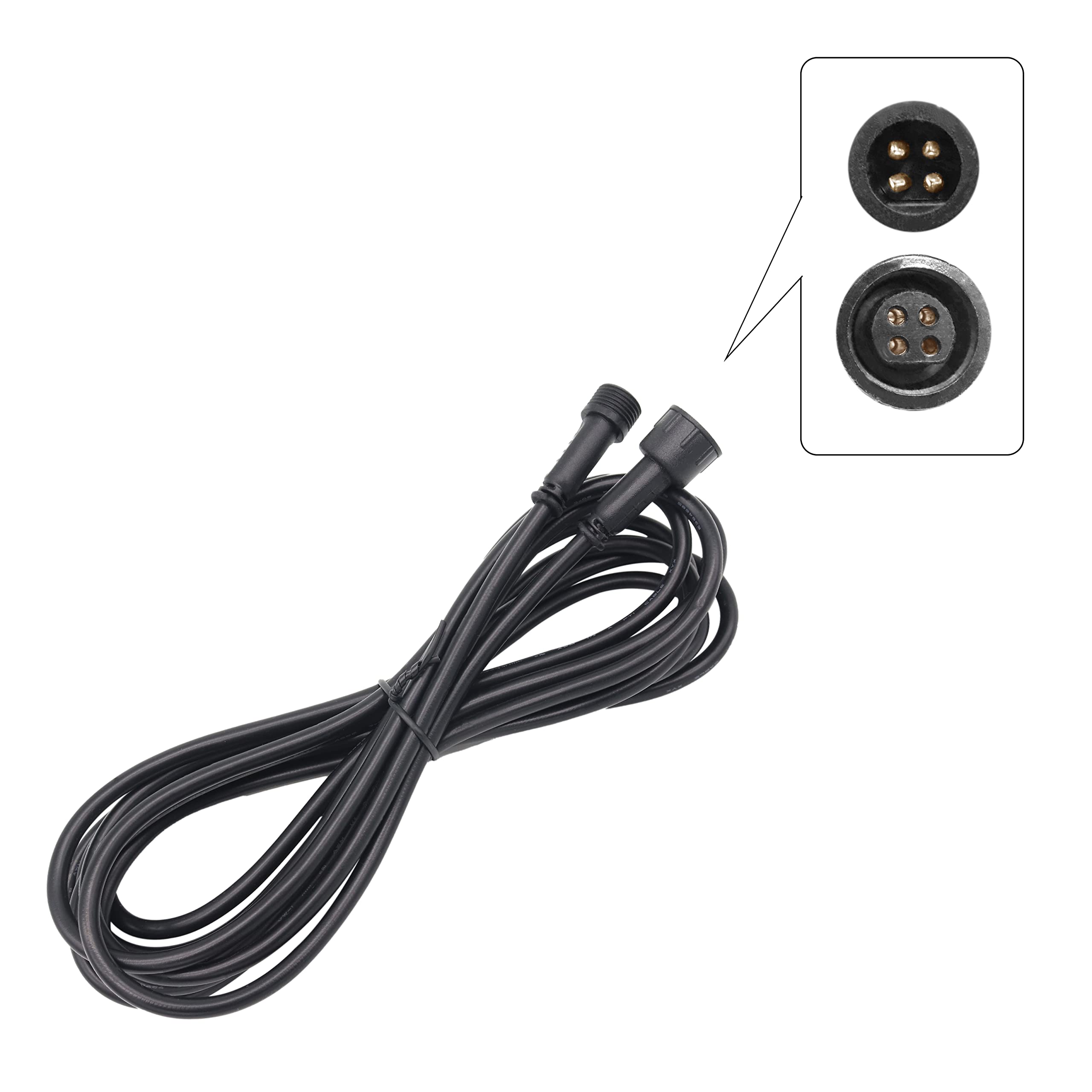 CISALN Extension Light for LED Decking Lights (4pin for RGB decking Light, 2 Meters)