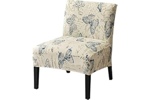 HAOYONG Armless Accent Chair Cover, Stretch Chair Slipcover Printed Slipper Chair Covers Furniture Protector Covers for Living Dining Room Hotel