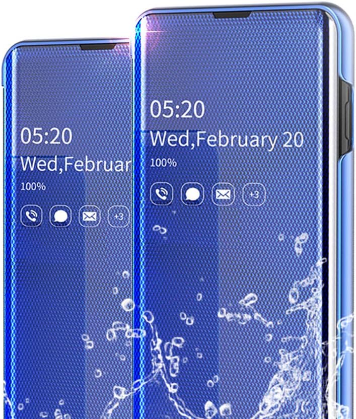 KISCO for VIVO S1 PRO Case,Slim Anti-Scratch Anti-fall cover Translucent Filp case Electroplate Plating Mirror Design with Kickstand Protection Case for VIVO S1 PRO