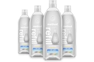 Method Gel Hand Soap Refill, Sweet Water, Recyclable Bottle, 34 oz (Pack of 4) (Packaging May Vary)
