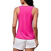 MathCat Women's Workout Tank Tops Racerback Lightweight Yoga Tennis Shirts Loose Fit Athletic Running Tank Top
