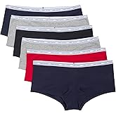 Tommy Hilfiger Women's Intimate Underwear Basics Cotton-Soft Boyshort Panties, 6-Pack