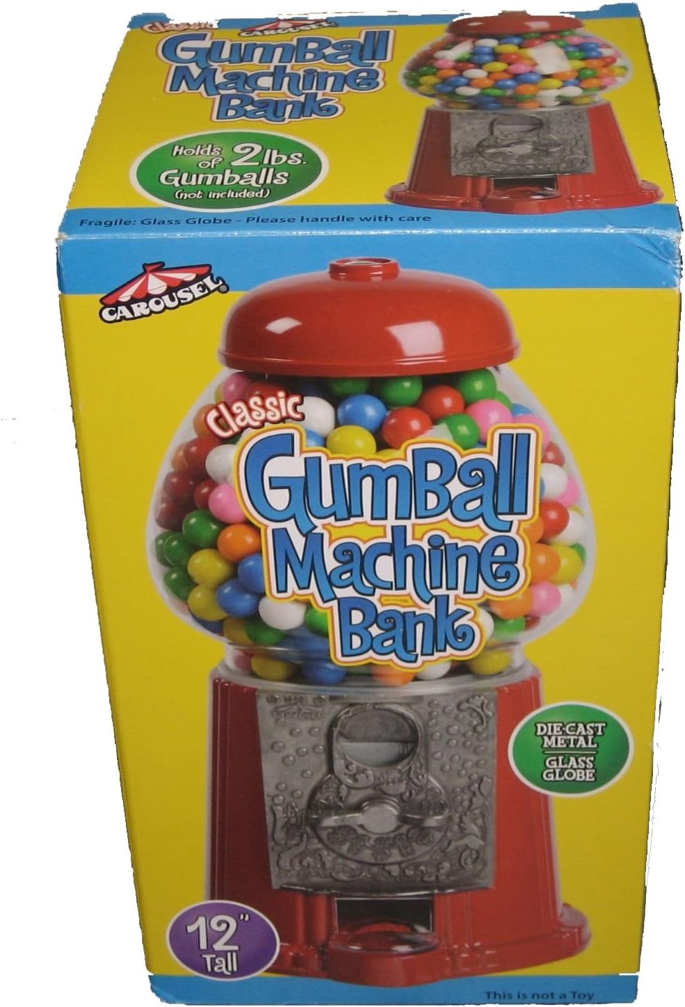 Vintage Looking Gumball Machine And Bank By Carousel - 12" Tall - In Box