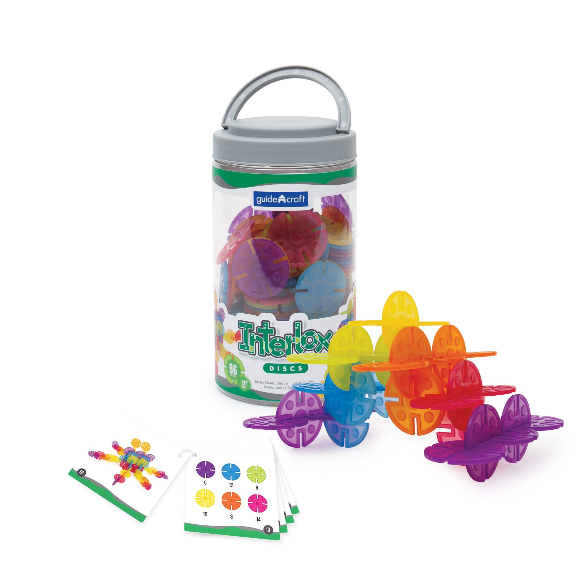 GuideCraft G16834 Interlox Discs Construction Set 96 Pieces Multi-Coloured