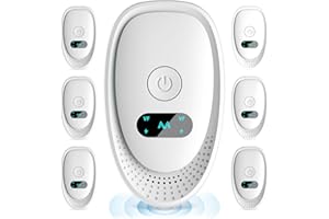 LICKUM & STICKUM 2025 Upgraded Ultrasonic Repeller & Insect Indoor Repeller, Mouse Repellent Ultrasonic Plug in for Rodent, Roach, Bugs, Ant, Electronic Pest Deterrent, 6 Packs, Whtie