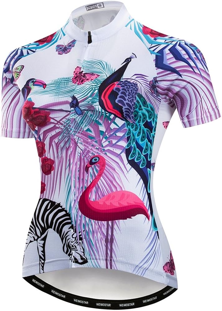 weimo Women Cycling Jersey Short Sleeve Breathable Biking Shirt: Clothing