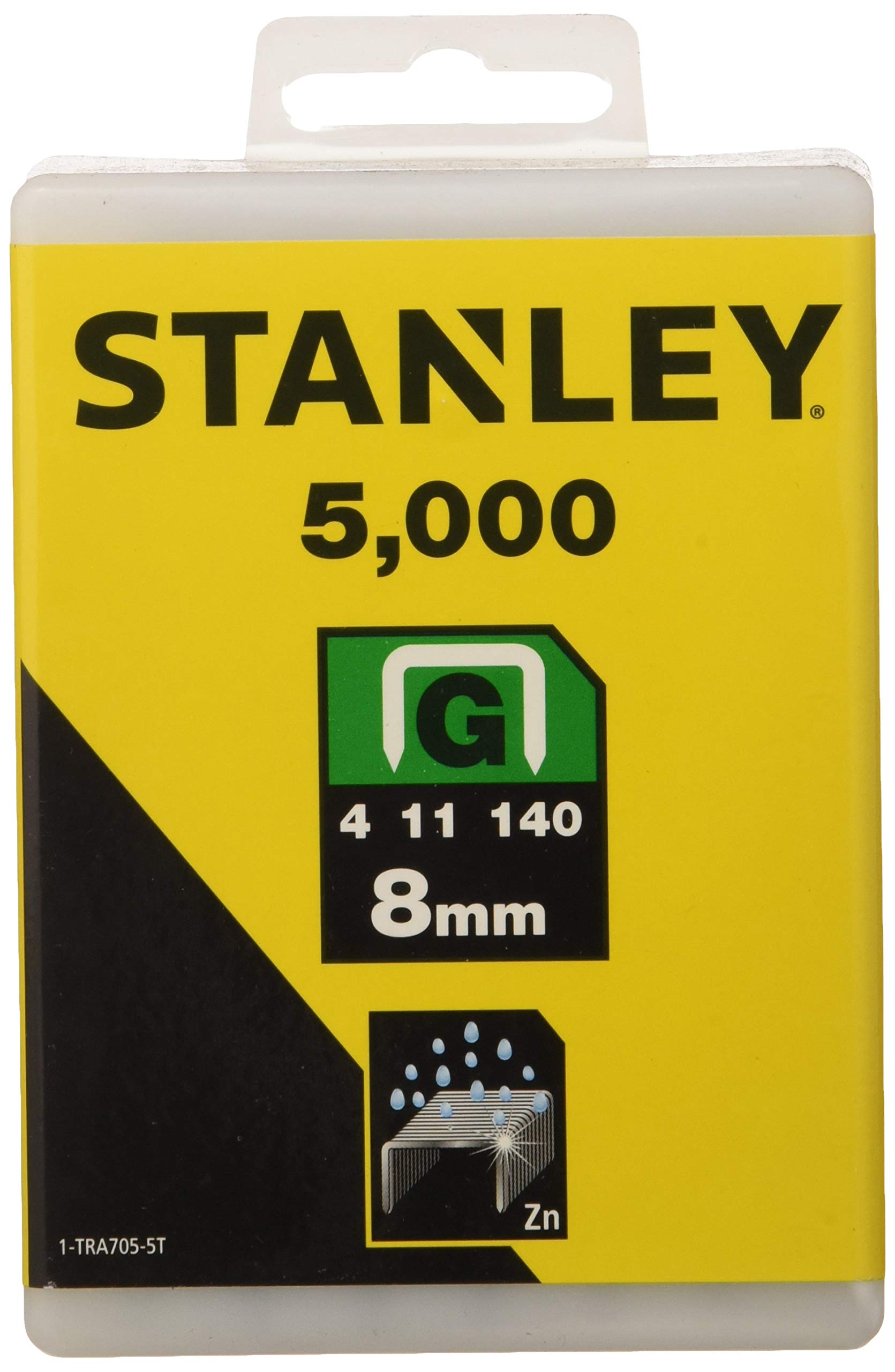 STANLEY 1-TRA705-5T Heavy-Duty Staple, 8mm, Pack of 5000, Silver