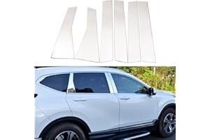 ANTBOOBOO for Honda CRV 2022 2021 2020 2019 2018 2017 Chrome Window Pillar Post Trims for Honda CR- V Center Pillar Decar Window Molding Cover Center Pillar Decals - Stainless Steel 6 PCS