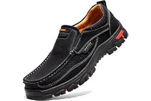 FLYLAND Basic 1.0 Men's Fashion Loafers Vintage Classical Leather Ankle Boots Handmade Chukka Boots Daily Casual Work Office Shoes Driving Shoes