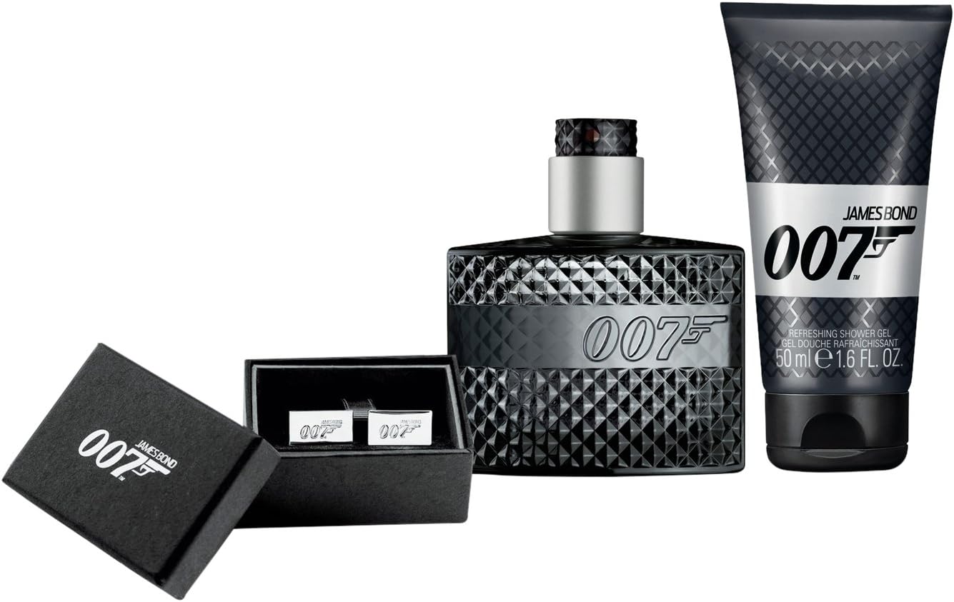 James Bond 007 Eau De Toilette Spray and Shower Gel Gift Set for Men 50 ml