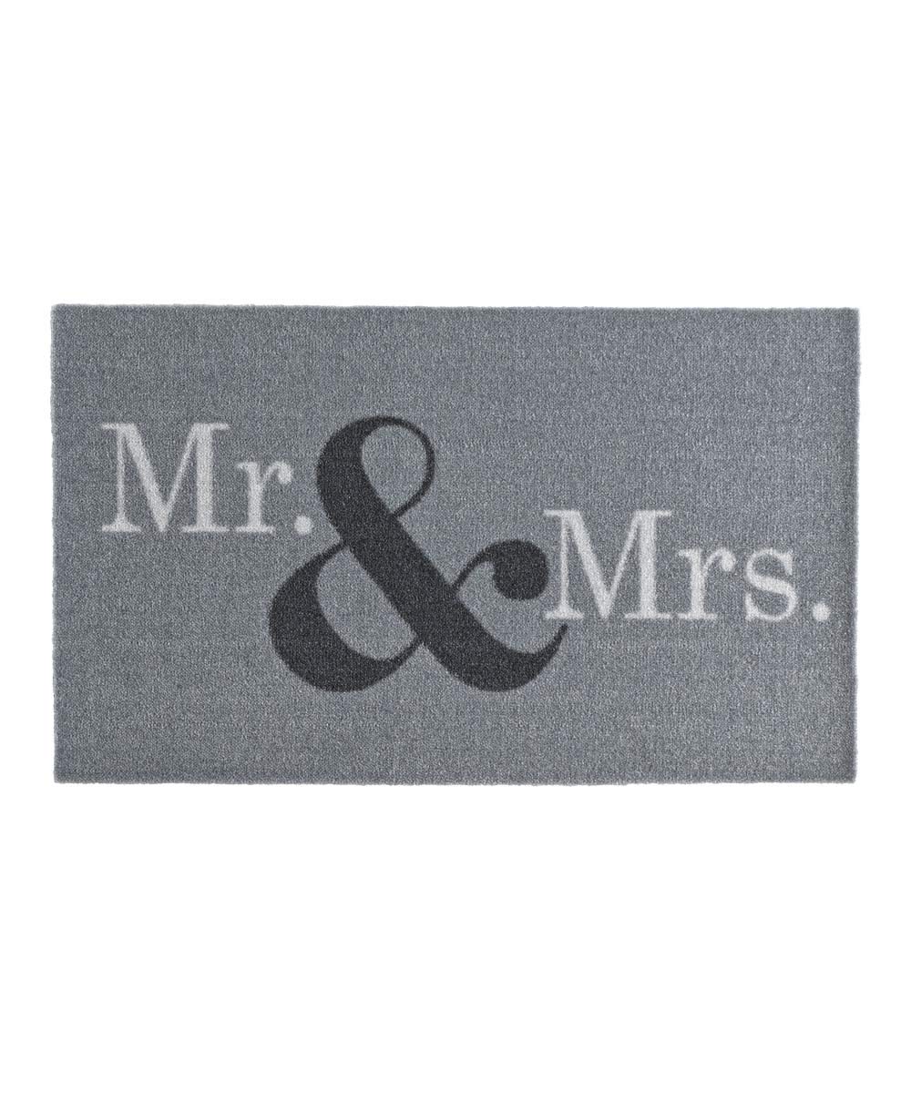 Zala Living Mr & Mrs Grey White Door Mat 50 x 70 cm Polyamide 50 x 70 x 0.7 cm