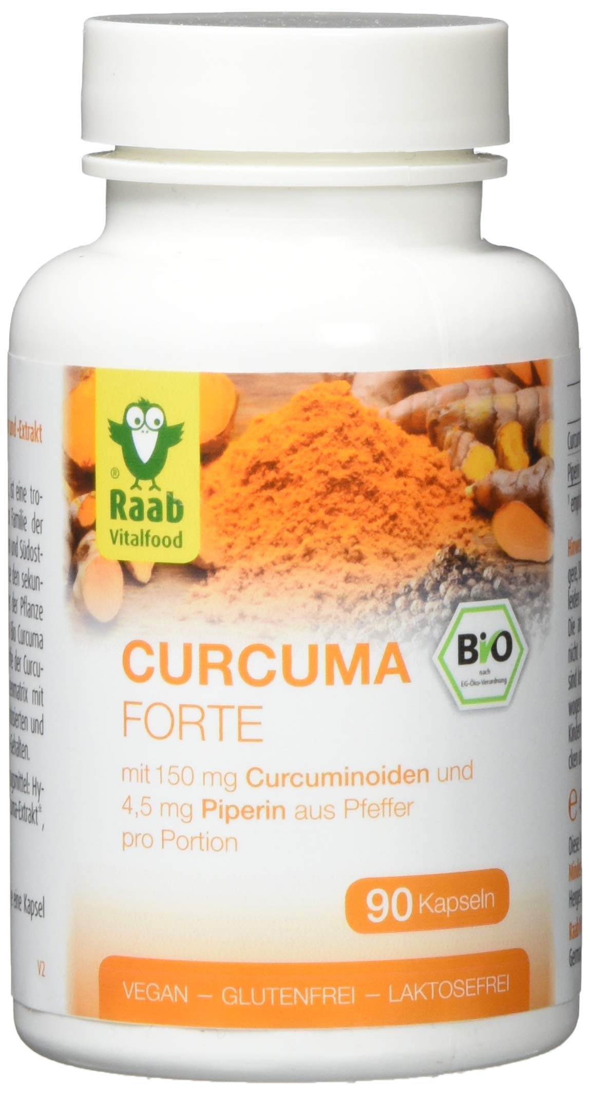 Bio Curcuma Forte Kapseln, Magenschonend, vegan, 90 Stück eBay