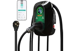 Romaa Level 2 EV Charger J1772 40 Amp Plug in, 240V Home Charging Station Wallbox, NEMA 14-50, 9.6 kW, Adjustable 8 to 40A, ETL Listed, FCC Part 15, NEMA Type 4, 25 ft, App WiFi Smart Display
