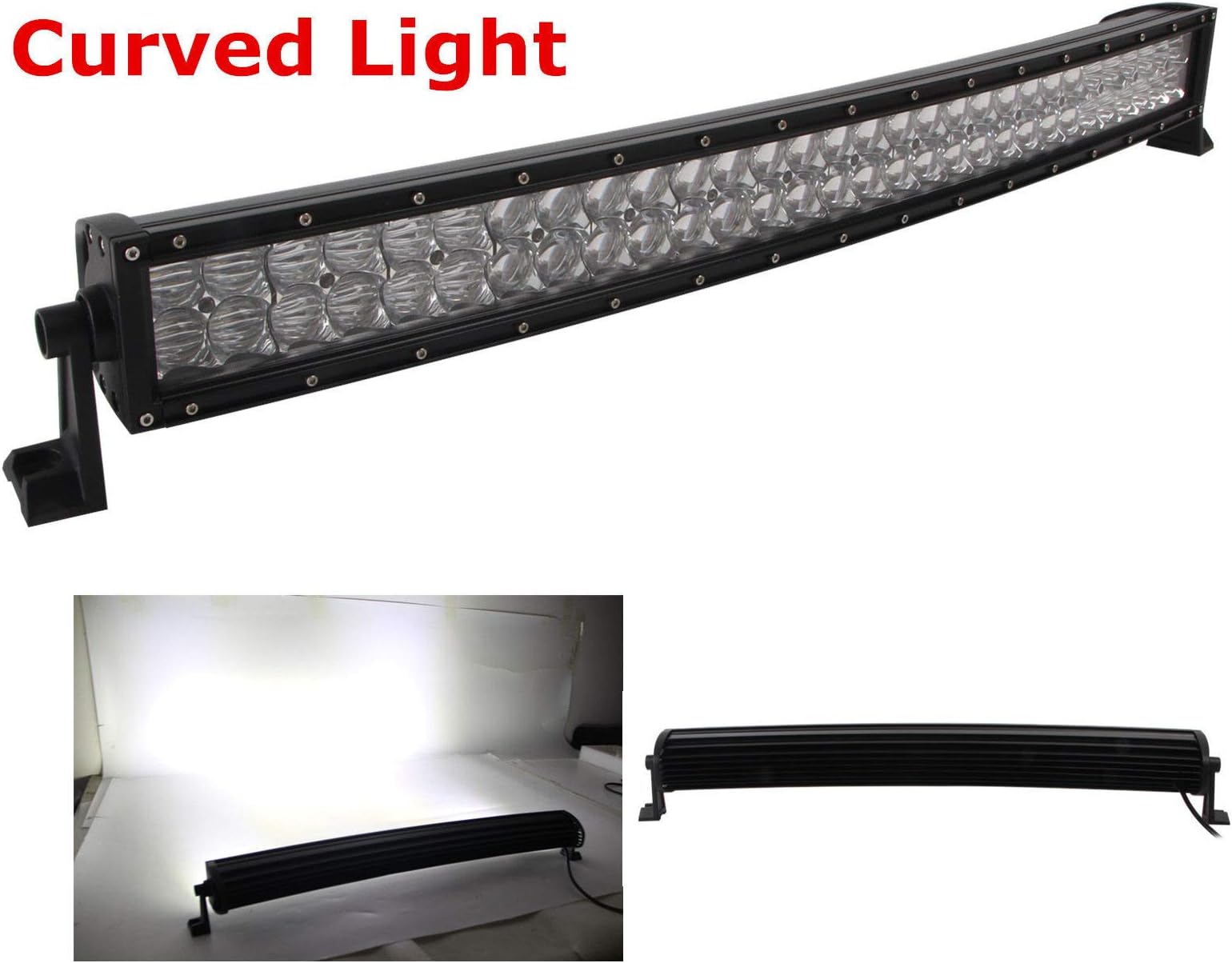 SXMA 32Inch 180W Curved LED Light Bar Flood Spot Combo Work Light Driving Lights for Work Indicators Driving Offroad Boat Car Tractor Truck ATV SUV Boat (180W)