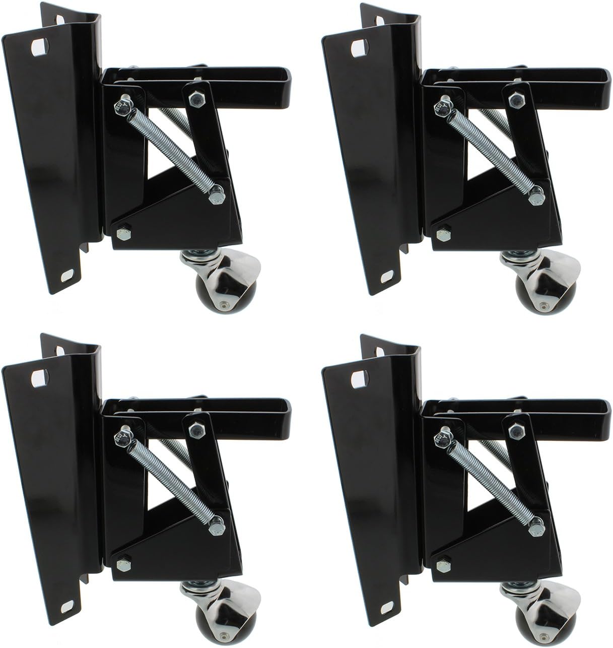 DCT HeavyDuty Retractable Workbench Contractor Saw Swivel Caster Wheels Assembly Set with