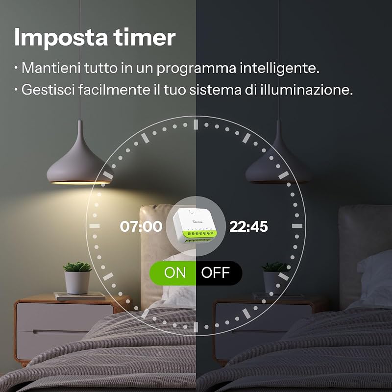 Mini Duo - Interruttore intelligente Zigbee a 2 canali Zigbee 3.0, carico totale 16 A, controllo remoto tramite hub Zigbee, conduttore neutro necessario, compatibile con Alexa/Google
