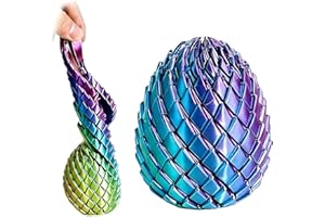 3D Printed Twisty Fidget Dragon Egg, Dragon Eggs Turn to Dragon Tails, Easter Basket Stuffers, Stress Relief Desk Fidget Toy 