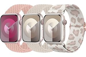 Delidigi Stretchy Bands Compatible with Apple Watch Band 38mm 40mm 41mm 42mm 44mm 45mm 49mm for Women Men, Nylon Adjustable Straps for iWatch Ultra 2, Ultra, SE Series 9 8 7 6 5 4 3 2 1