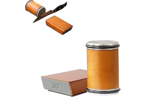 Wooden Tone Roller Diamond Whetstone, Dual-Grind Adjustable Sharpening Stone with 400# Coarse and 1000# Fine Grit, Luxurious 