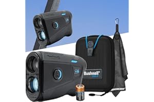 CERTIFIED BRANDS Bushnell Golf Tour V6 Shift Laser Rangefinder | Slope Compensation, PinSeeker, Magnetic Mount, 6X Magnification, 1300 Yard Range, 3D Flyovers in App, Signature Series Golf Towel