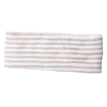 Amazon 無印良品 パイルヘアターバン 細 ピンクストライプ 約２２