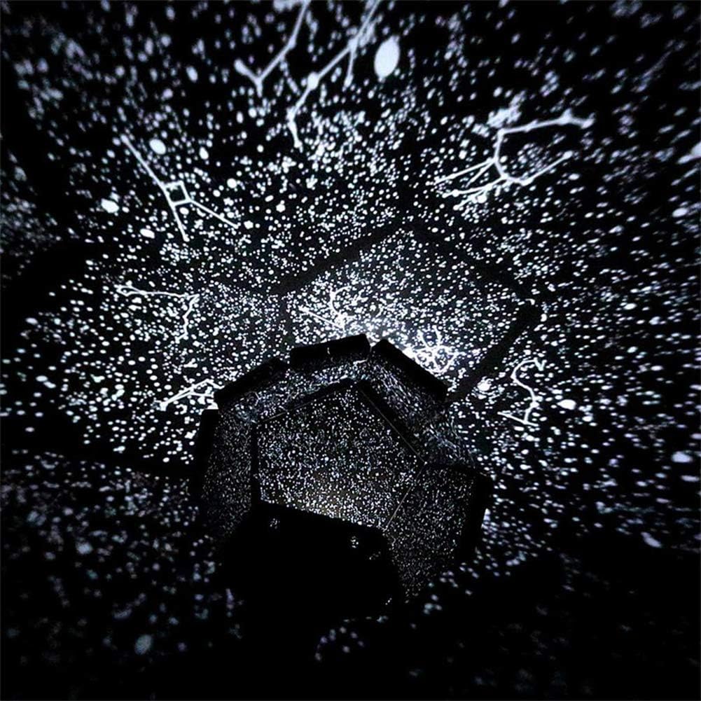 YSoutstripdu Romantic LED Light Star Projector Starry Sky Effect Lamp kids Bedroom Cosmos Starry Sky Projection children‘s bedroom Black
