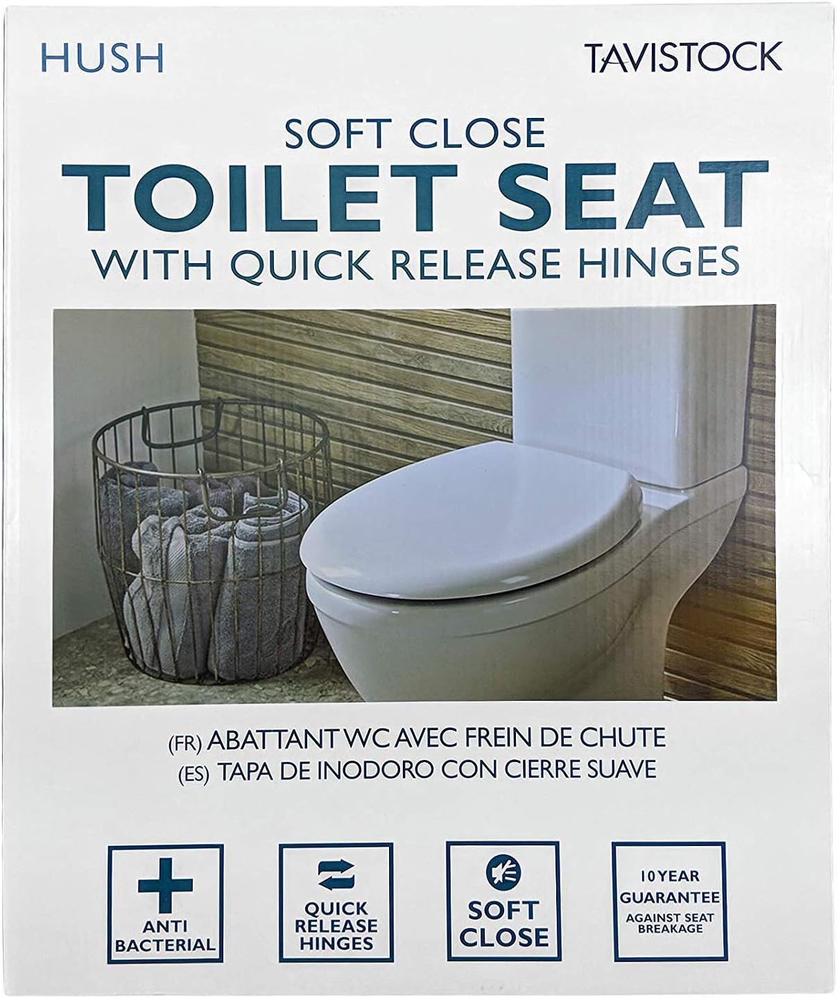 Tavistock COS256181 Hush Soft Close Toilet Seat with Quick Release