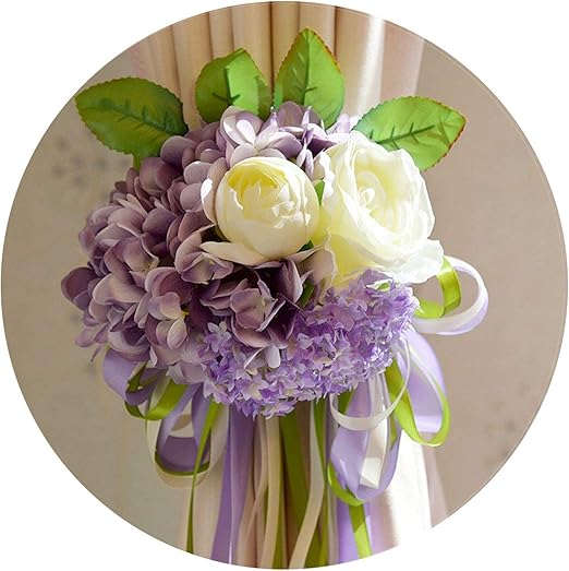 Amazon Com Shine Hearty Artificial Flower Rose Hydrangea Curtain