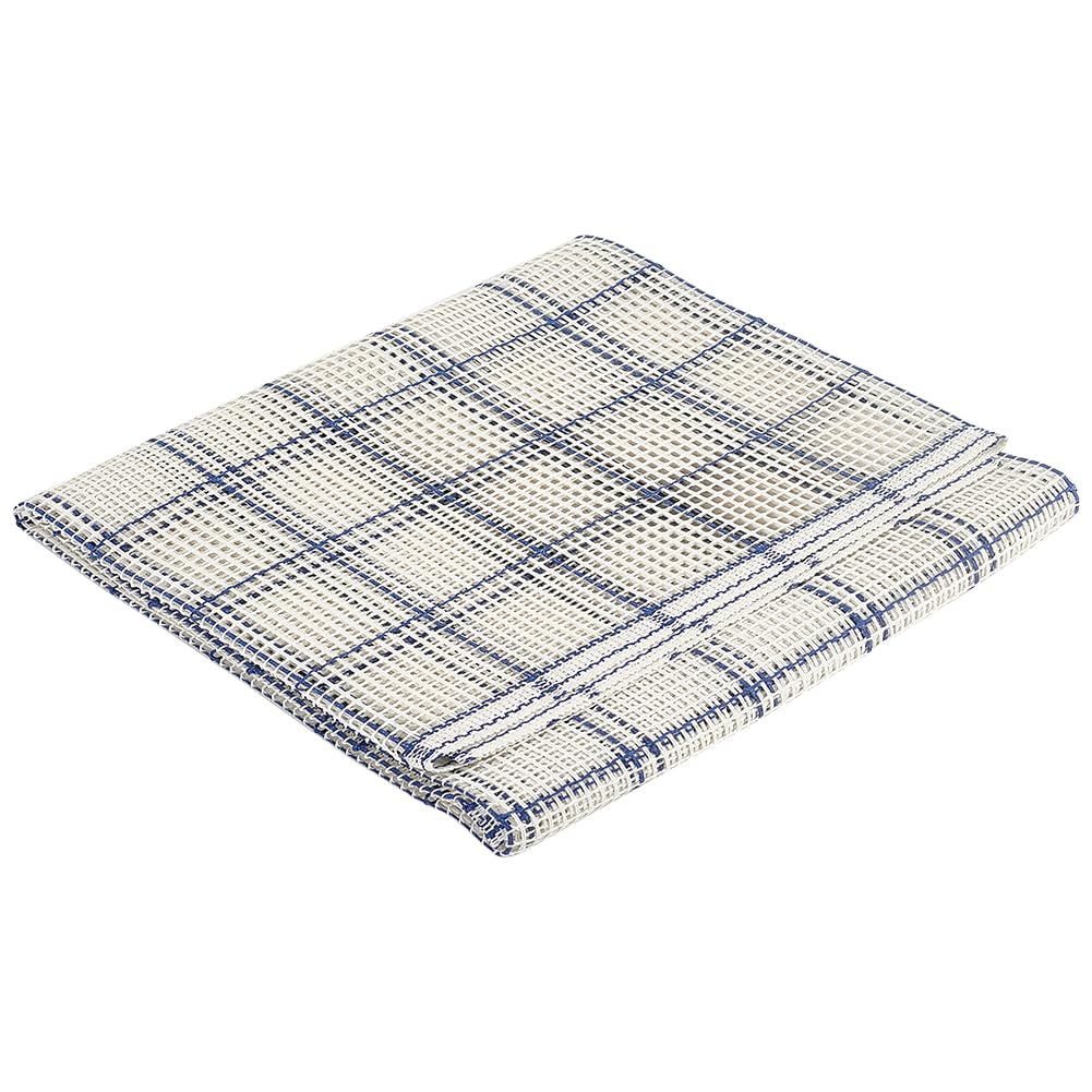 BENECREAT 3.75CT White Blue Blank Rug Hooking Mesh, Hook Rug Canvas Rectangle Rug Woven Mesh Fabric for Embroidery Crafts Decoration DIY Tapestry, 1.25x1m