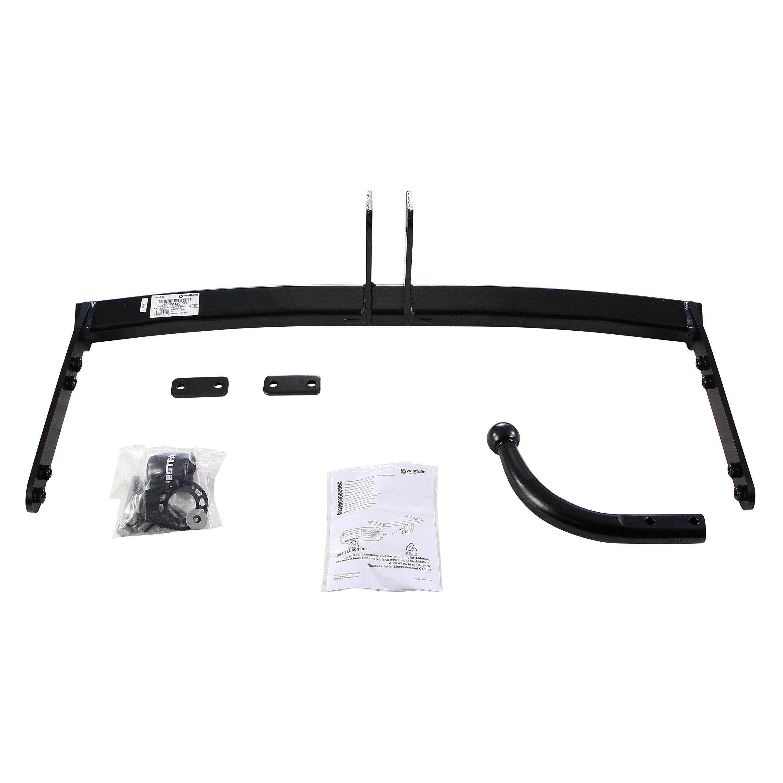 Fixed Swan Neck Towbar for VW Golf 4 Saloon/Estate (10/1997-06/2006), VW Bora Saloon (10/1998-09/2005), Audi A3 (09/1996-05/2003)