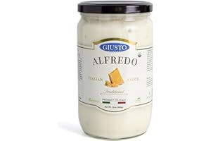 Giusto Sapore Traditional Italian Pasta Sauce 24oz - All Natural Non GMO Italian Premium Gourmet Brand - Made in Italy and Family Owned (Alfredo Sauce)