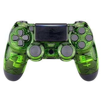 Amazon Com Extremerate Transparent Crystal Clear Green Replacement Case For Ps4 Slim Pro Controller Faceplate Front Housing Shell For Ps4 Controller Cuh Zct2 Jdm 040 Jdm 050 Jdm 055 Controller Not Included Video Games