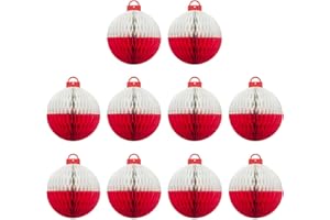 Pack of 10 Distinctive Fishing Theme Paper Sphere Decorations for Birthday and Baby Showers Parties Supplies Bobber Paper Han