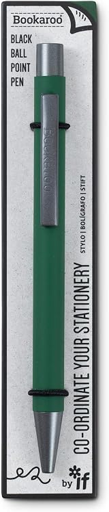 IF Bookaroo Pen soft touch Forest Green with black ink - Brand IF